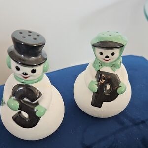 Snowman Salt and Pepper Shakers